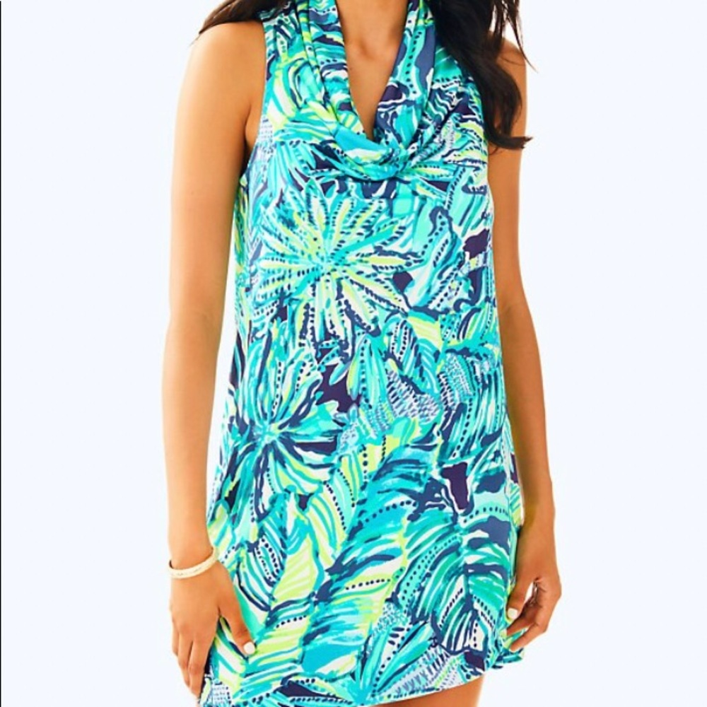 Lilly Pulitzer silk cowl neck dress